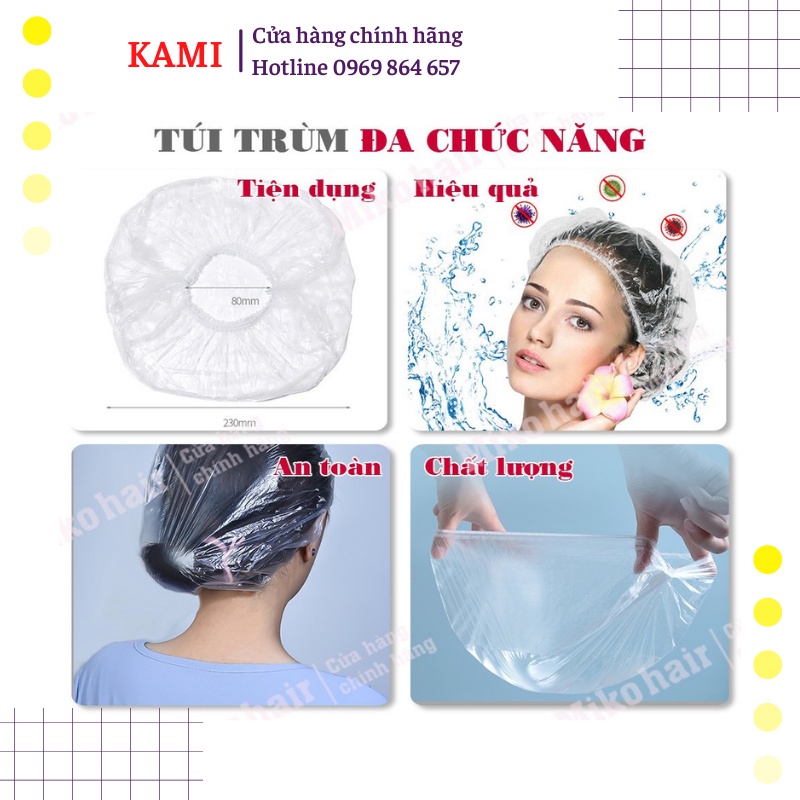 Mũ chùm tóc dùng 1 lần, dùng ủ, hấp, nhuộm tóc