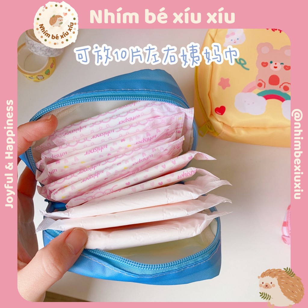 Túi khóa kéo ví mini đựng đồ cá nhân cute tiện lợi VT133