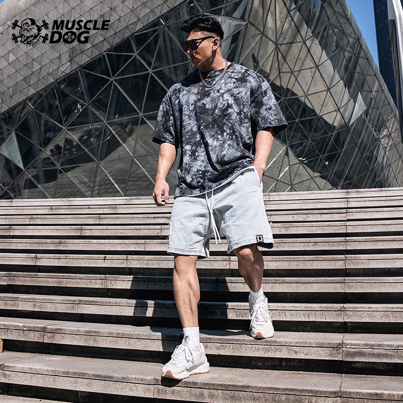 Áo phông from rộng_nam,nữ-100% cotton_Áo phông loang xám Thỏ