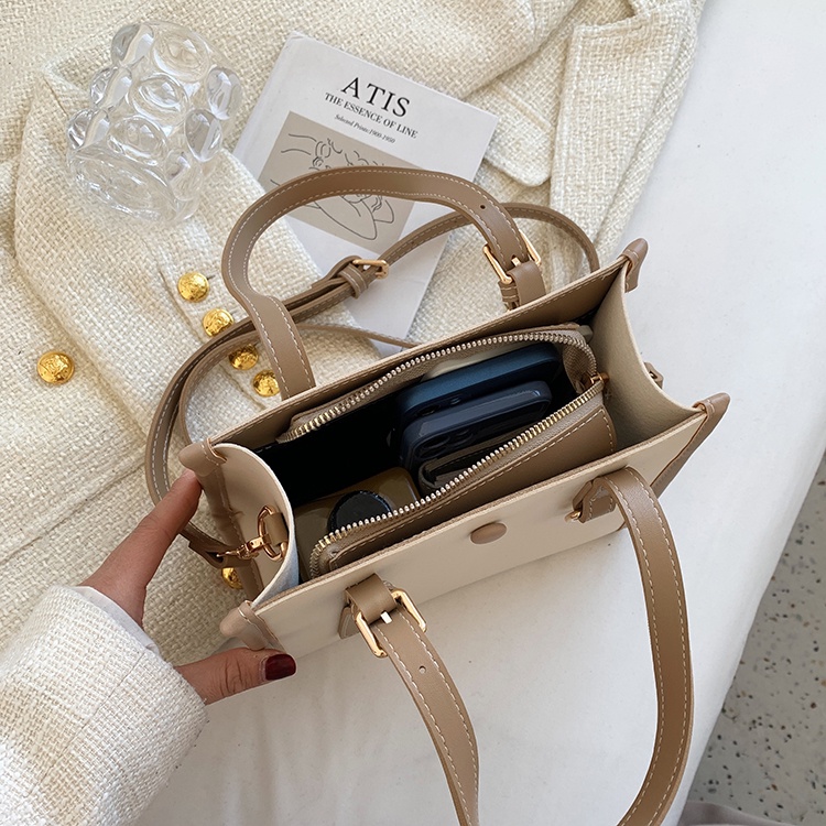 Túi đeo chéo, đeo vai da trơn phối viền - Hàng loại 1 - TB.Store HD173 22x18x10 cm