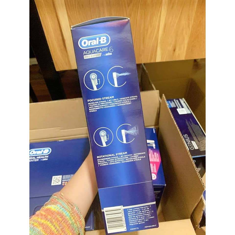 Máy tăm nước cầm tay Oral-B Aquacare 6 Pro-Expert OxyJet