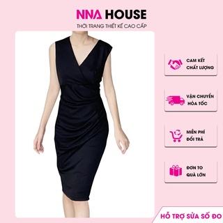 Đầm body sexy cổ xẻ - váy nữ xẻ lưng sang trọng quyến rũ nnahouse mã na215