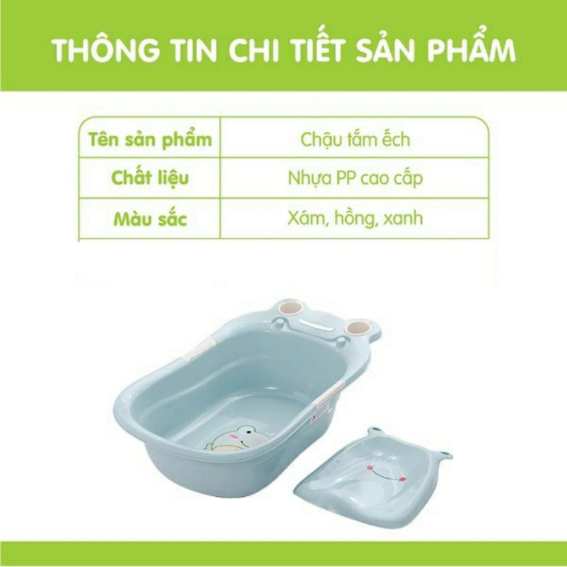 Chậu Tắm Hình Ếch/ Chậu Tắm E Lip/Lưới Tắm Cho Bé