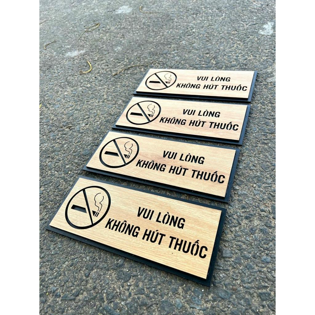 Bảng gỗ NO SMOKING - Xưởng LUXI decor