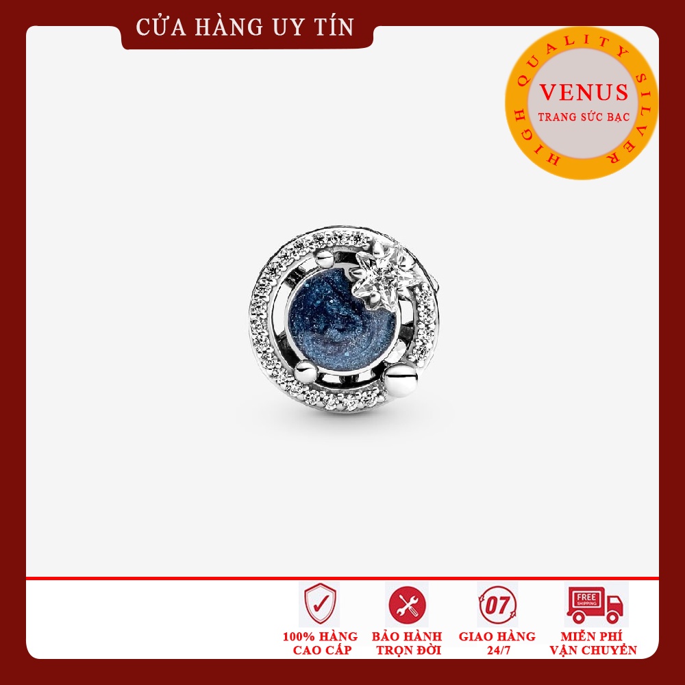 Bộ sưu tập charm xanh đậm- Bạc 925 cao cấp- Mã sản phẩm VENUSTH2