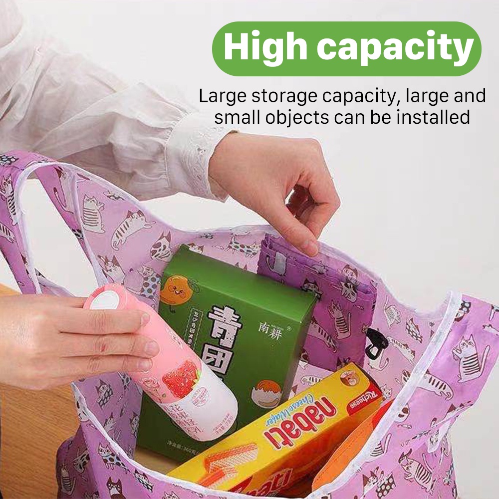 Túi Mua Sắm Dày Dặn Có Thể Gấp Lại 8-10kg Tiện Dụng