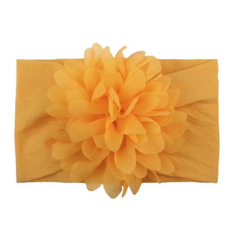 turban băng đô dạng vòng 1 bông hoa cúc nhiều cánh cho bé gái 14 màu ms10241