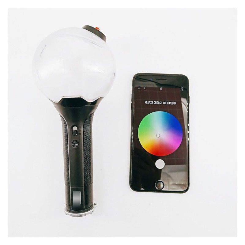 (Kèm pin) Lightstick BTS bomb ver 3 đèn cổ vũ idol kết nối được bluetooth đổi màu theo app