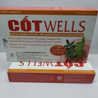 Viên uống Cốt Wells giúp bổ sung dưỡng chất cho khớp và làm trơn ổ khớp