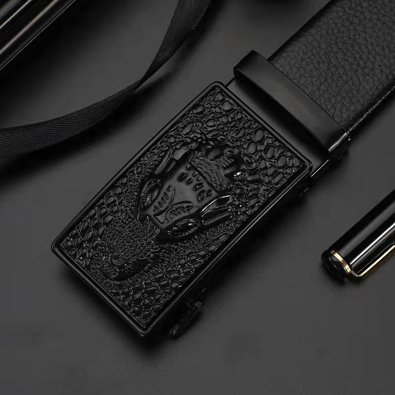 Thắt lưng nam giá rẻ, khóa tự động 3.5cm, bằng da không phải nhựa.