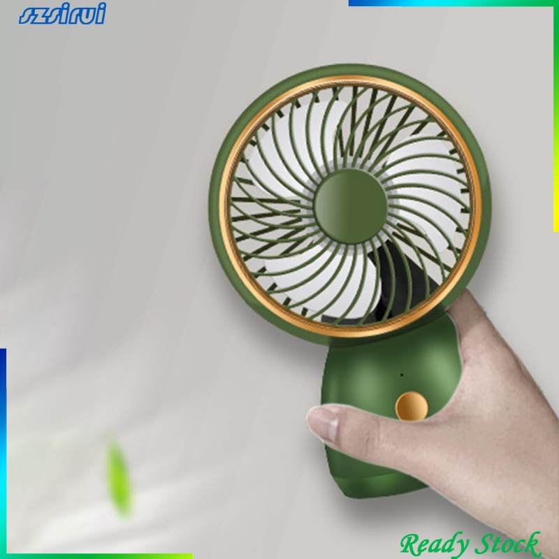 [Ready Stock] Portable Mini Hand-held Small Desk Fan Cooler Cooling USB Rechargeable
