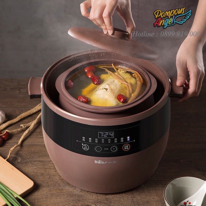 Nồi nấu cháo chậm tử sa 4.5L cách thủy BEAR DDZ-B45Z1