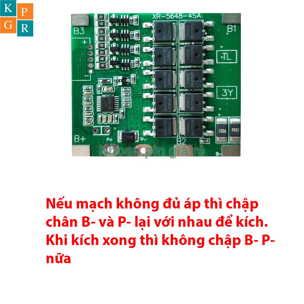 KPGR Mạch 4S 14V 30A XR bảo vệ pin Li-ion 3.7V