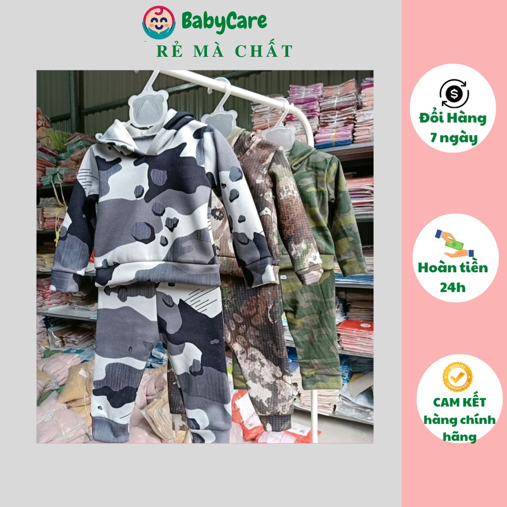 Sale! Bộ quần áo trẻ em dài tay thu đông họa tiết Giàn Ri Cho bé (6-18kg)