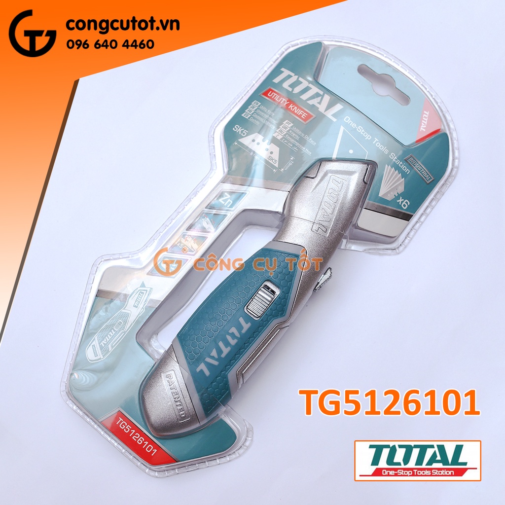Dao cắt tiện dụng Total TG5126101 kèm sẵn 5 lưỡi