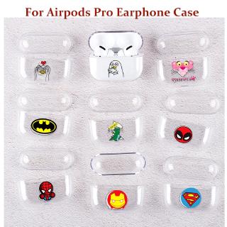 Vỏ bảo vệ hộp sạc tai nghe bluetooth Apple AirPods Pro bằng nhựa TPU trong suốt in hình hoạt hình dễ thương