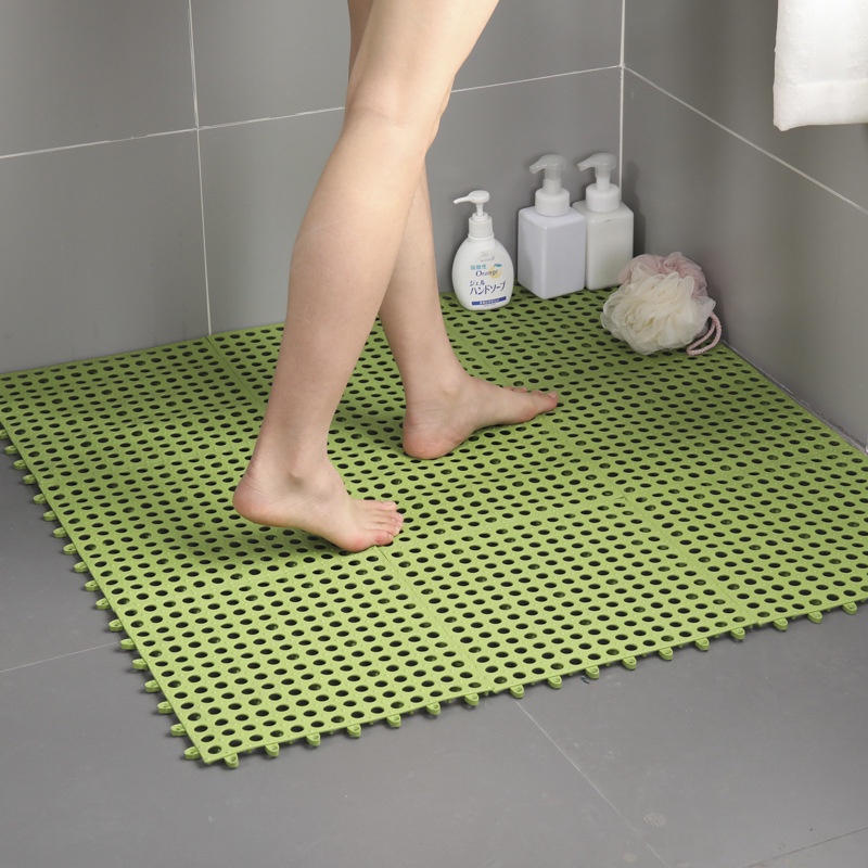 Set 10 Tấm Thảm Nhựa Lót Sàn Chống Trượt Họa Tiết Mosaic Cho Phòng Tắm / Nhà Bếp