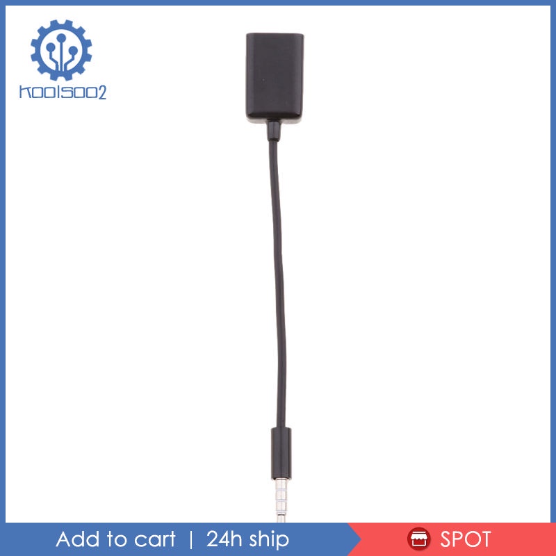 Dây Cáp Chuyển Đổi Âm Thanh AUX 3.5mm Sang USB 2.0 Cho Xe Hơi Koolsoo2