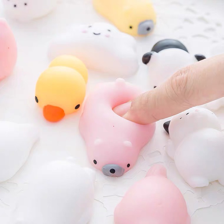 Đồ chơi Squishy Mochi hình thú mềm dẻo dễ thương giảm căng thẳng, trang trí điện thoại