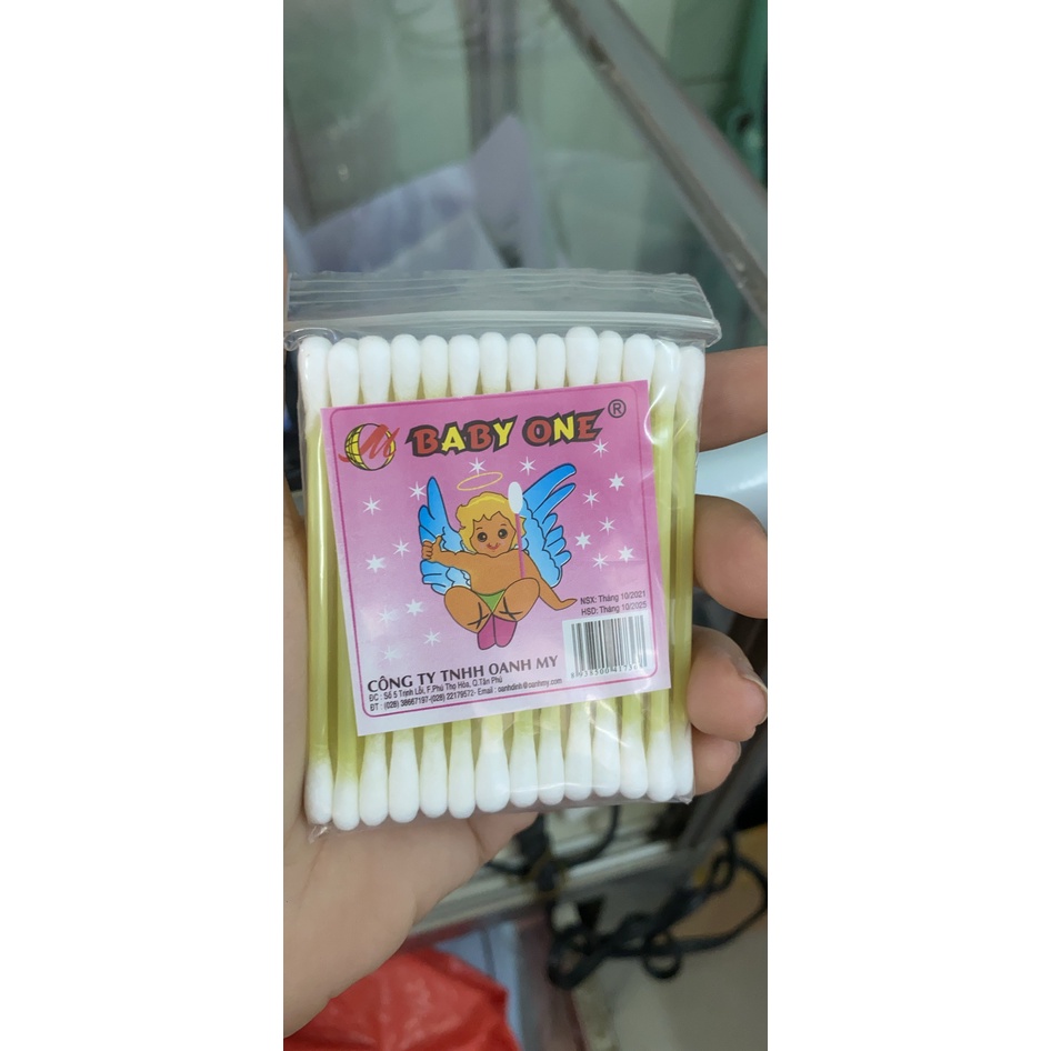 Tăm Bông Y Tế, 2 đầu bông, người lớn, trẻ em, gói 40 cây