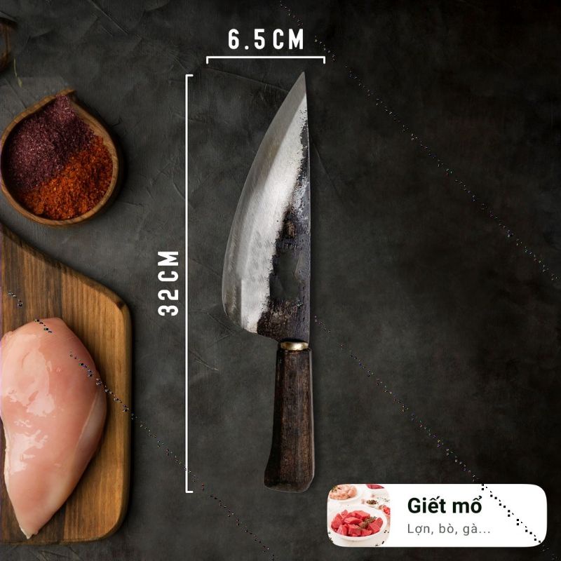 DAO PHÓNG LỢN, DAO MỔ LỢN, BÒ ,GIA CẦM ( NHÍP Ô TÔ 100%)