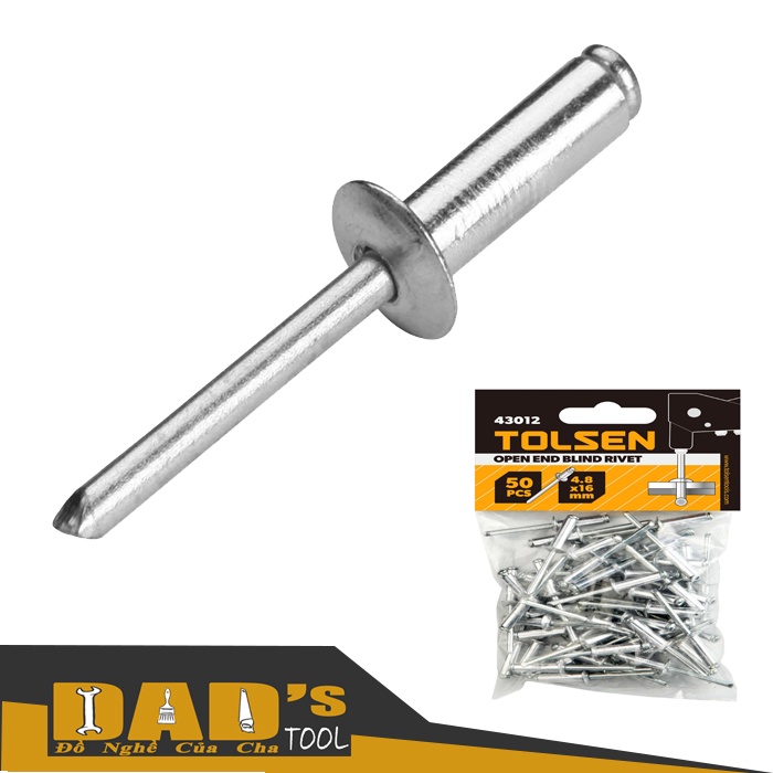 GÓI 50 CÁI RIVE RÚT 2.4/3.2/4/4.8mm - TOLSEN 43005/43012