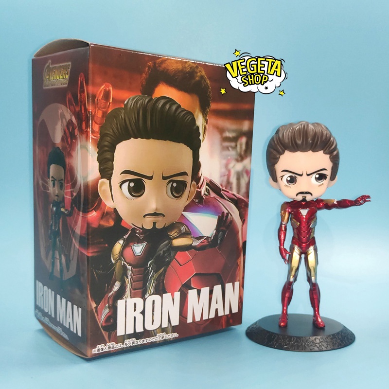 Mô hình Marvel Avengers DC - Q Posket - Iron man Tony Stark - Spider man Peter Parker - Cao 15cm - Fullbox