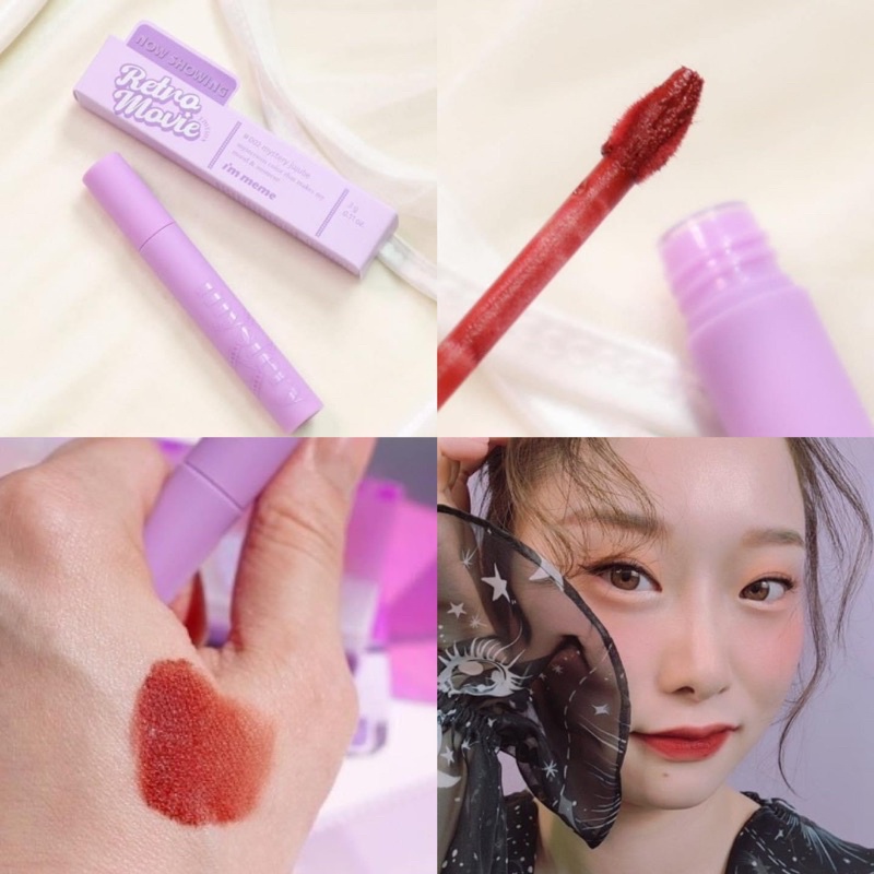Son Kem lì IM MEME MYSTERY BLUR TINT Màu 002: nâu đỏ sale 90%
