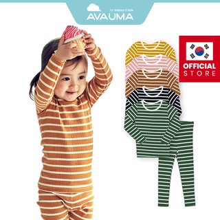 Bộ đồ ngủ AVAUMA vải cotton tay dài vừa vặn 5 màu sắc tùy chọn cho bé trai và bé gái 3 tháng - 7 tuổi