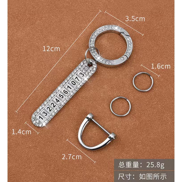 Mới Móc Chìa Khóa Mặt Kim Loại Chống Thất Lạc Phù Hợp Cho Mọi Chìa Khóa Xe Hơi Xe Máy