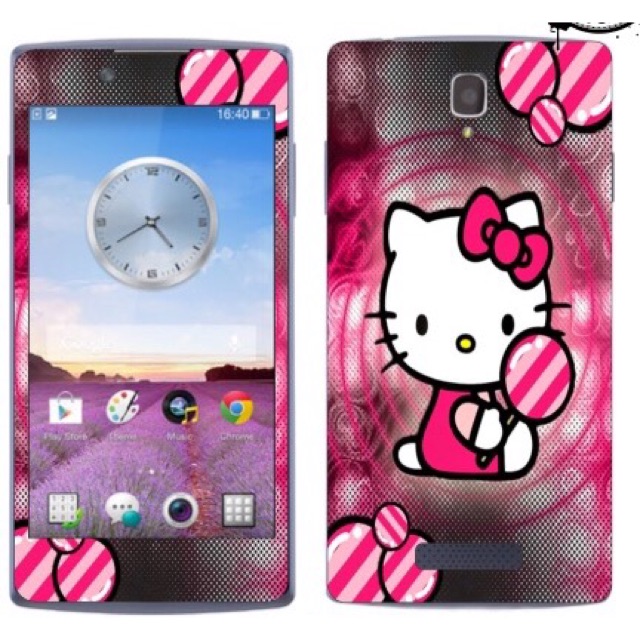 Ốp Điện Thoại Họa Tiết Hello Kitty Garskin Dễ Thương Cho Oppo Joy 3