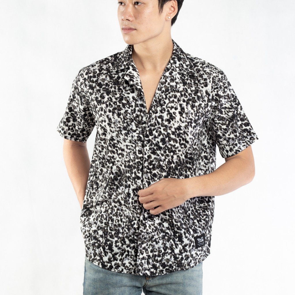 Áo Sơ Mi Nam họa tiết Da Báo tay vải thoáng mát, thấm hút, không nhăn chuẩn form | BigBuy360 - bigbuy360.vn