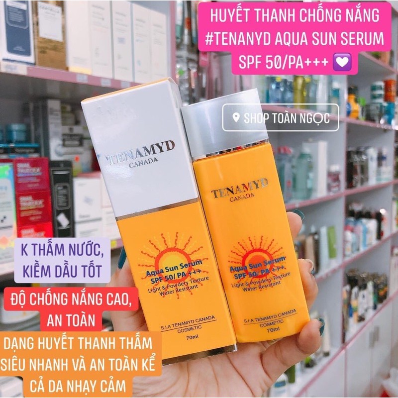 Huyết thanh chống nắng TENAMYD Aqua Sun Serum SPF 50/PA+++