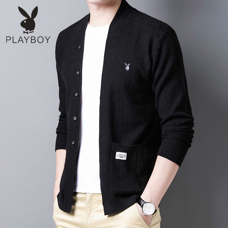 Áo Khoác Cardigan Len Dệt Kim Mỏng Tay Dài Màu Sắc Đơn Giản Thời Trang Xuân Thu Cho Nam Giới