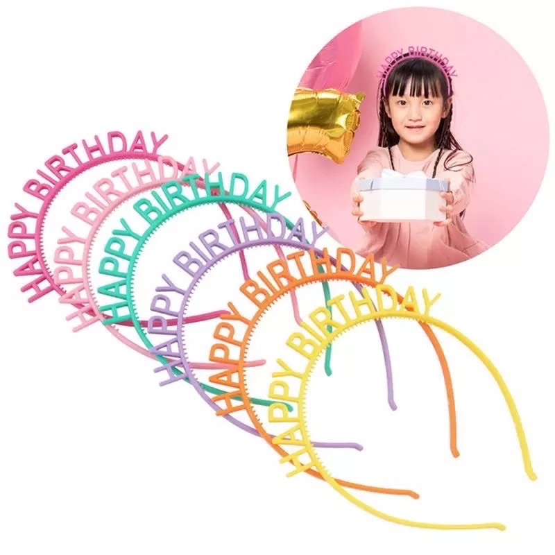 Bờm Nhựa HAPPY BIRTHDAY Sinh Nhật Free Size