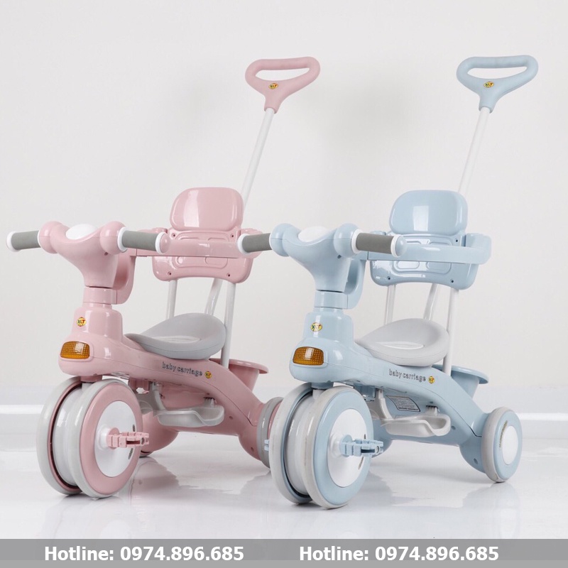 Xe 3 bánh cán đẩy có hộp nhạc cho bé từ 1 tuổi trở lên tiện lợi, giá tốt