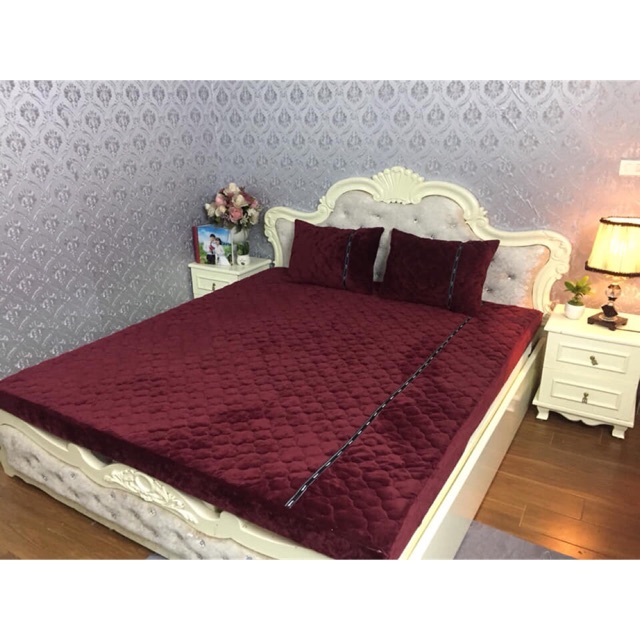 Thảm trải giường nỉ nhung cao cấp m6x2m
