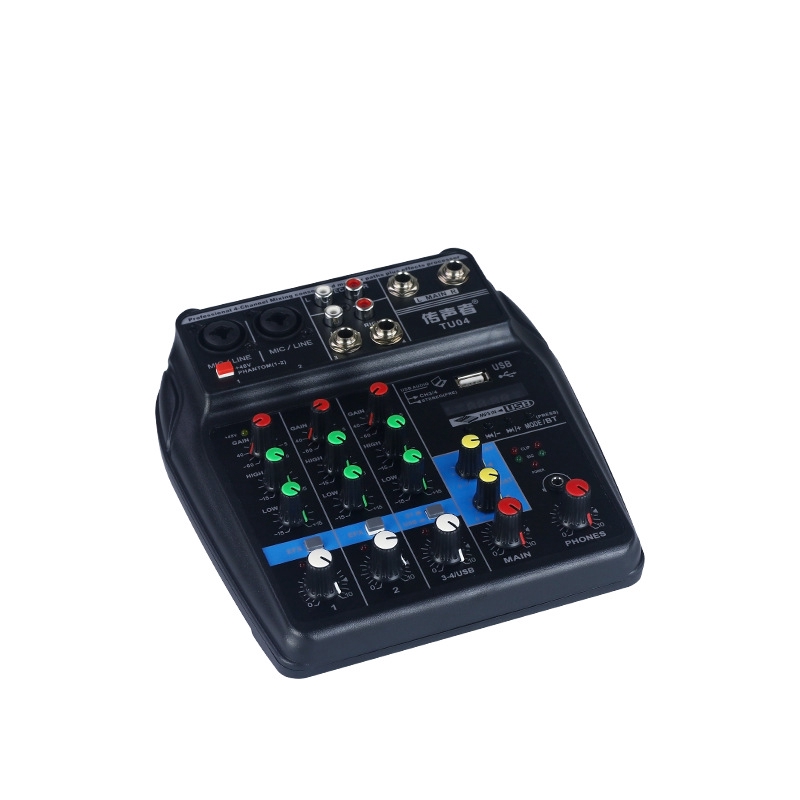 Bộ máy trộn âm thanh có 4 kênh thu bluetooth cho sân khấu