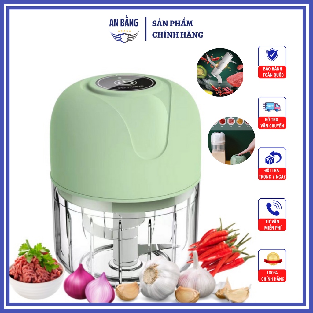 Máy Xay Cầm Tay, Máy Xay Mini Xay Củ Quả Tỏi Ớt Đồ Ăn Dặm Sạc USB Siêu Tiện Lợi Mẫu Mới