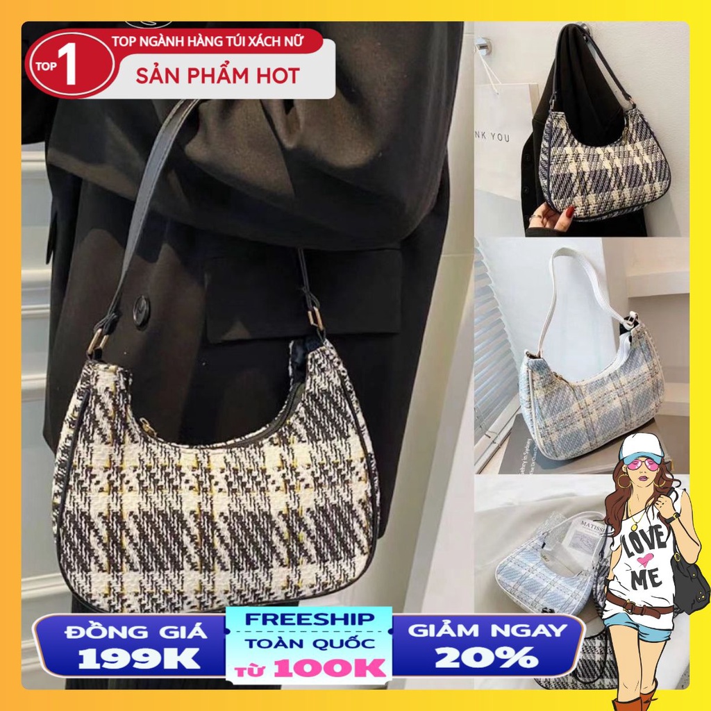 ] Túi đeo vai dạ xanh,💖FREESHIP💖,phong cách Hàn Quốc