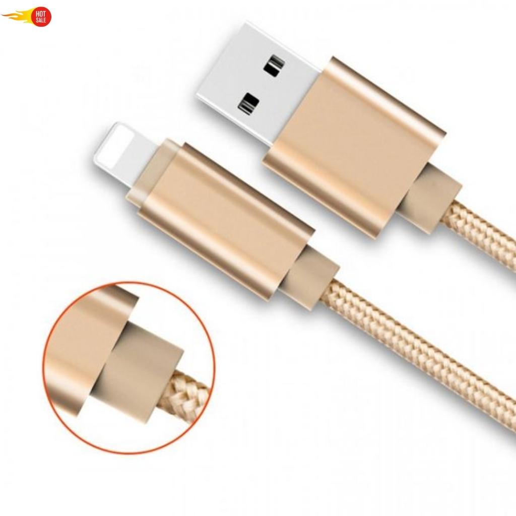 Dây sạc cao cấp dù 1m và 3m dành cho IP7/8/7plus/8plus/x/xsmax/11/12/13/promax dòng điện 2.4A hỗ trợ sạc nhanh