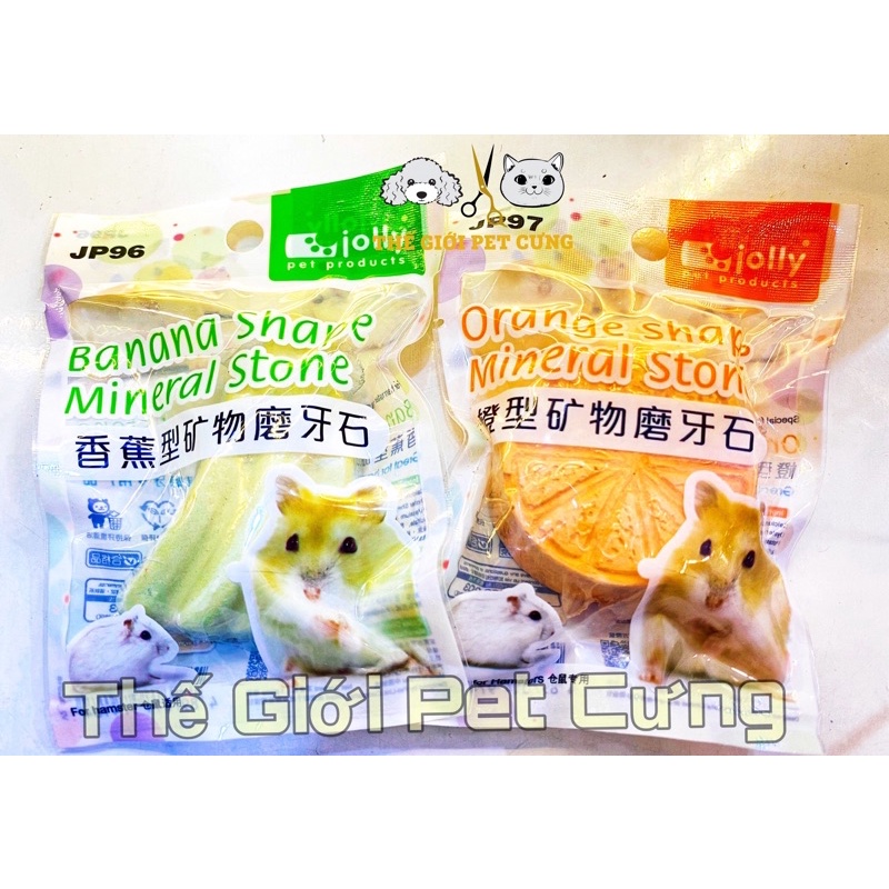 Bánh Mài Răng Jolly Cao Cấp Vị Cam &amp; Chuối Hamster Thỏ Bọ Nhím Sóc