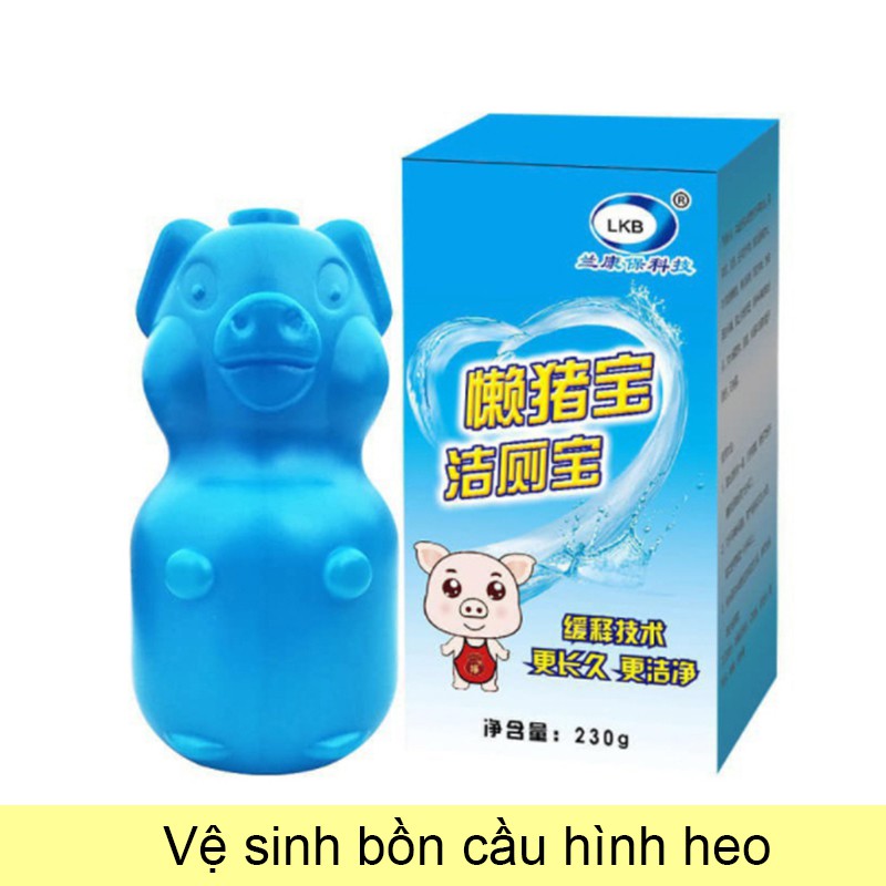 Chai tẩy bồn cầu hình con heo - Dùng được 3-6 tháng