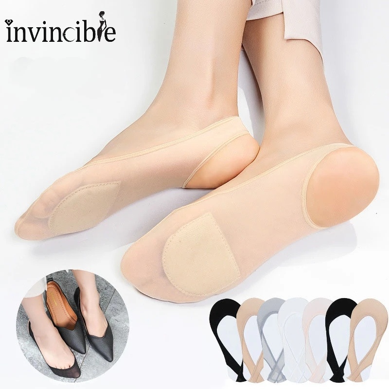 Vớ Lụa Lạnh Mỏng Cổ Thấp Tàng Hình Chống Trượt Thời Trang Mùa Hè Cho Nữ