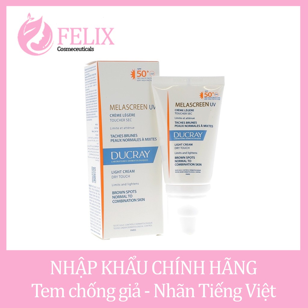 Ducray Melascreen UV Light Cream SPF50 - Kem Chống Nắng Giảm Nám 40ml