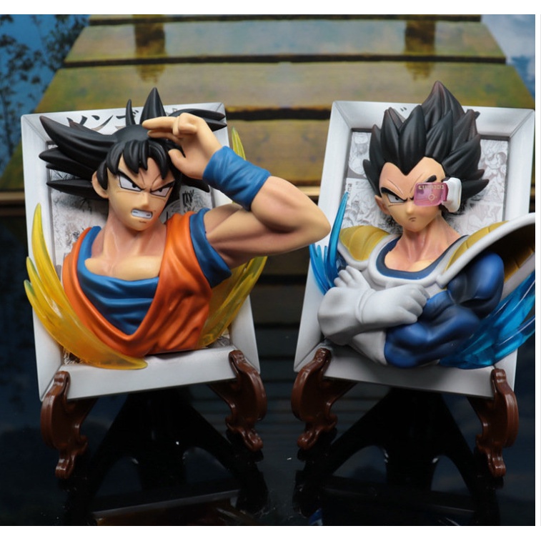 Mô hình Dragonball Son goku và Vegeta phong cách khung ảnh 3D chi tiết sắc nét