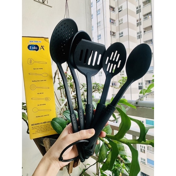 Bộ 5 món dụng cụ bếp bằng nhựa cao cấp hkm ENFA