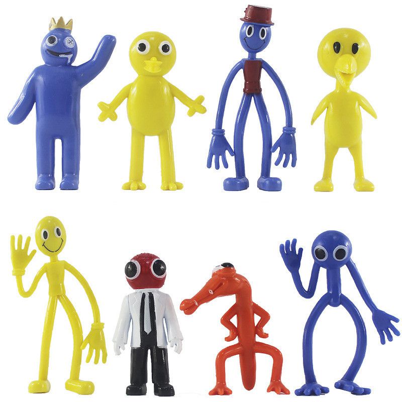 Hot Game 6/8Pcs Roblox Rainbow Friend Model Decoration Handmade Doll Peripheral Toys Kids Gifts