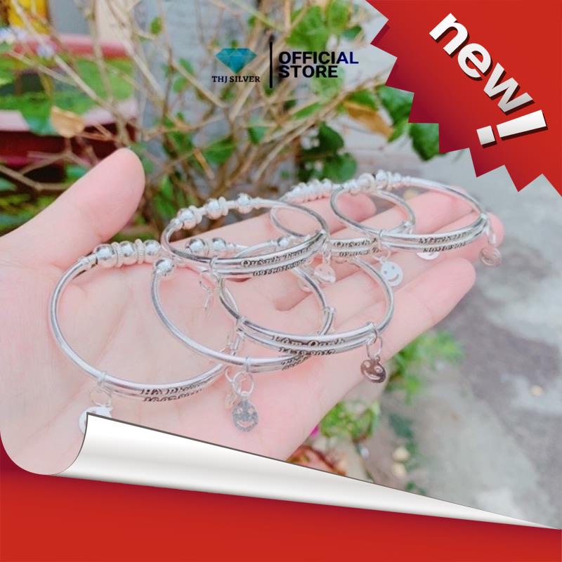VÒNG BI ĐEO TAY VÀ CHÂN KHẮC TÊN THEO YÊU CẦU CHUẨN BẠC TA CHO BÉ