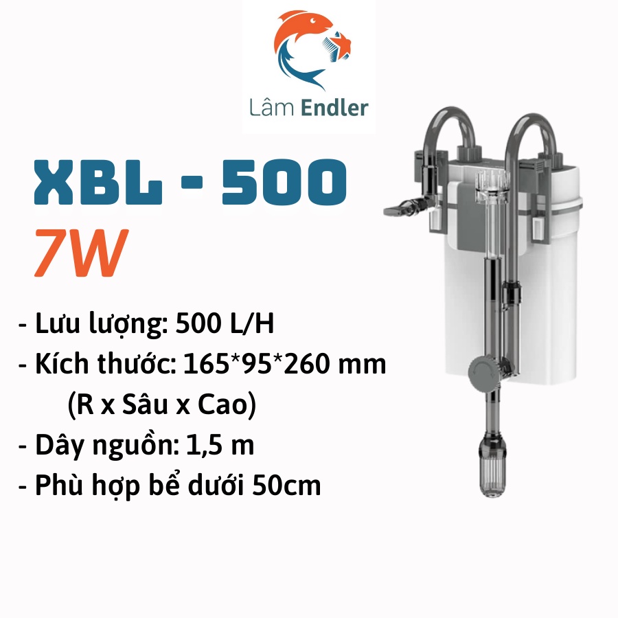 Máy lọc treo Xiaoli Sunsun XBL 300, 400, 500, 600 có hút vàng, máy lọc nước hồ cá cảnh chính hãng